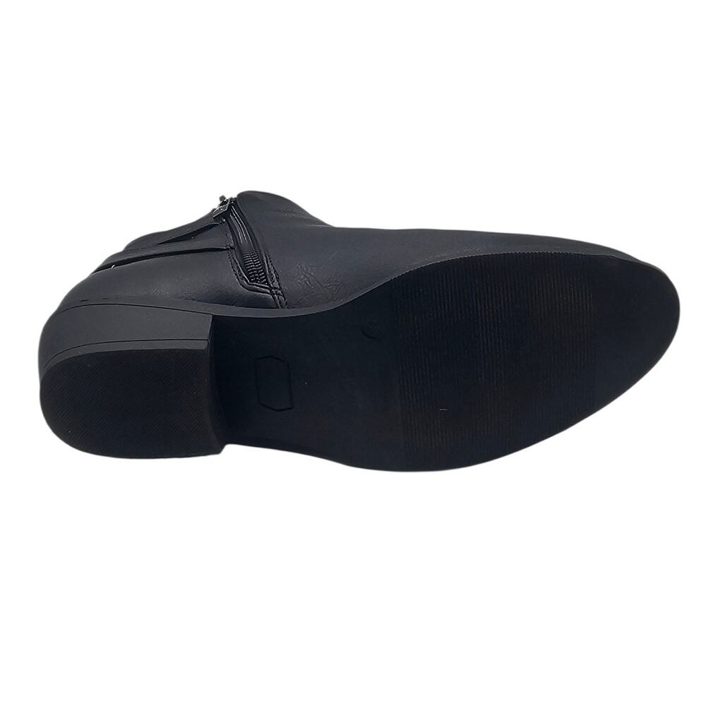 Vepose Black 911 Classic Ankle Boot with Zipper and Low Heel - Picture 8 of 9